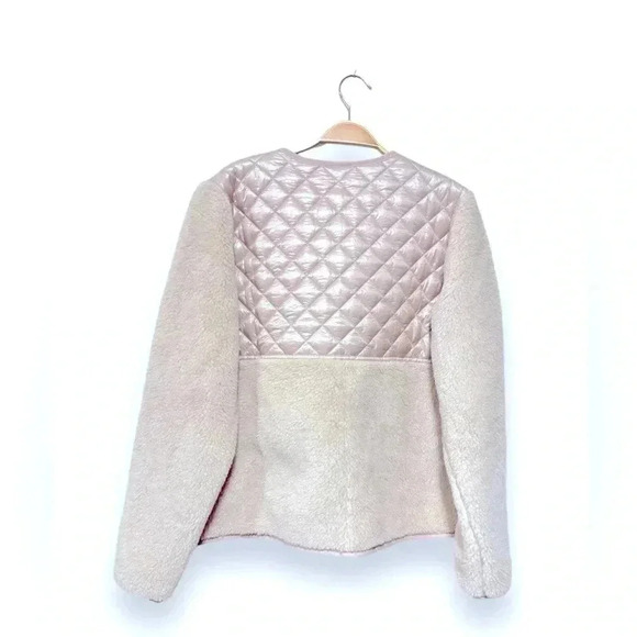 NEW Patagonia Teddy Recycled Sherpa Hybrid Quilted Jacket in Natural Cream M - Picture 4 of 6